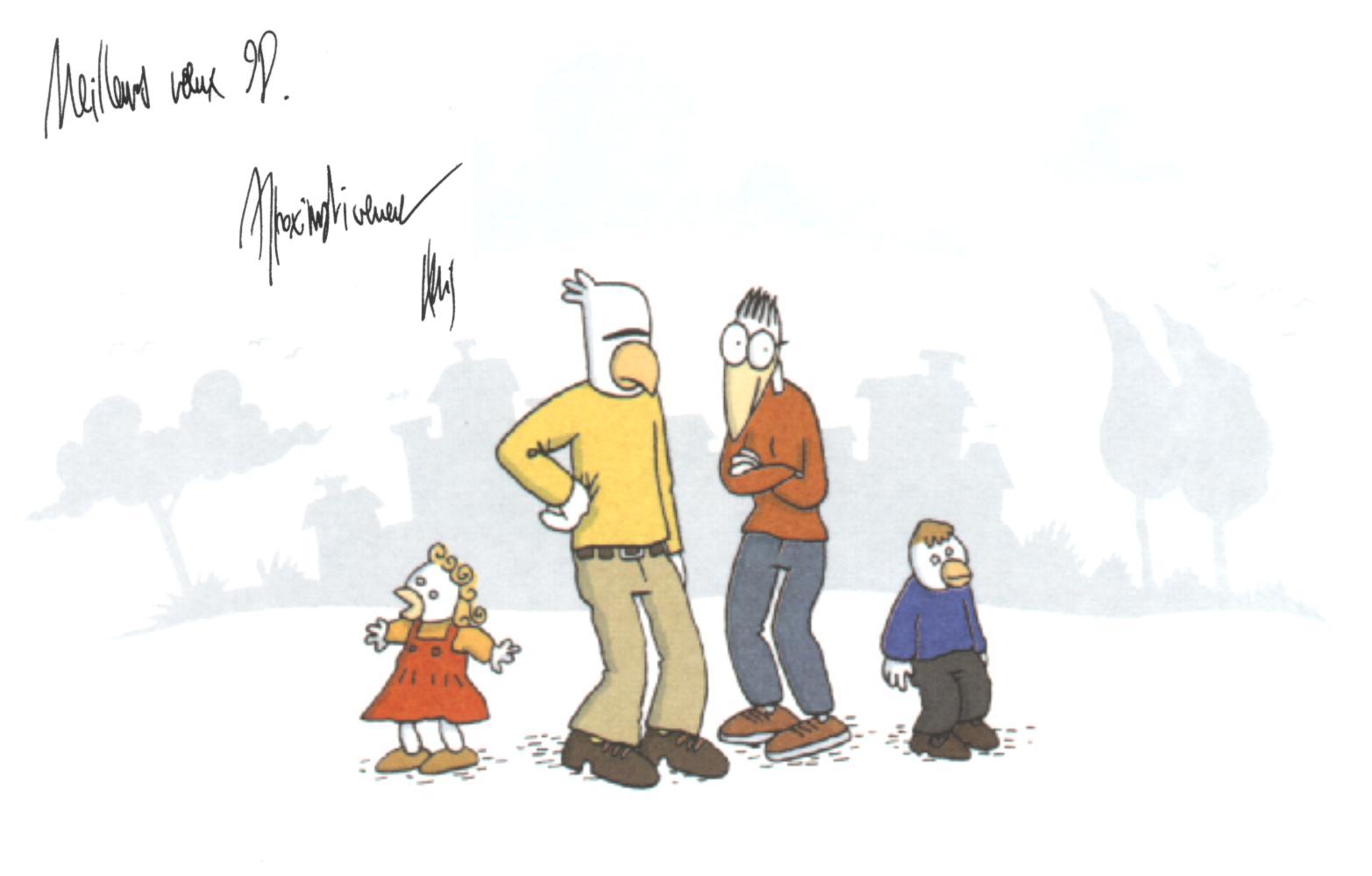 Lewis est mari avec Brigitte et a deux enfants, Pierre et Jeanne.